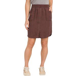 Prana Shelly Button-front Skirt, Maroon M